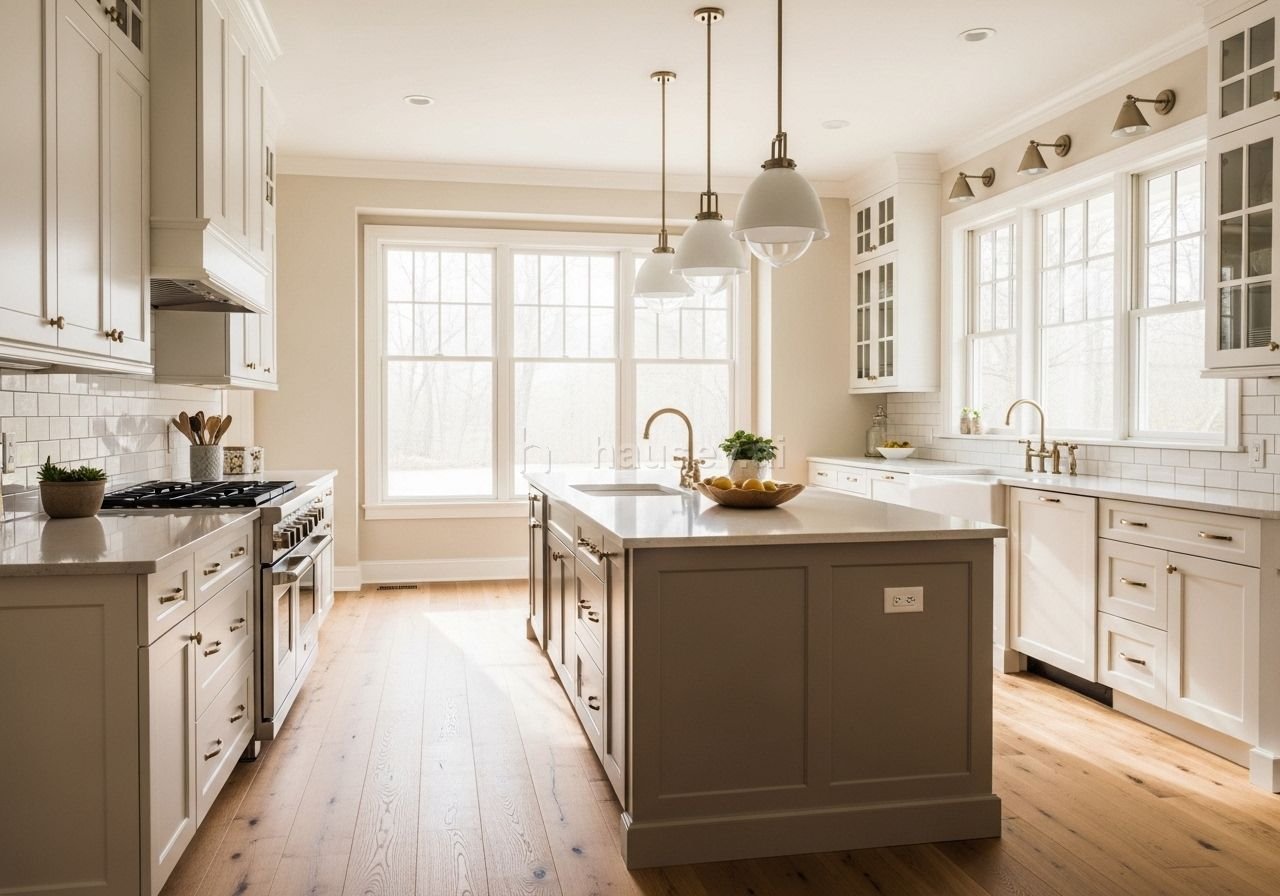 White shaker kitchen