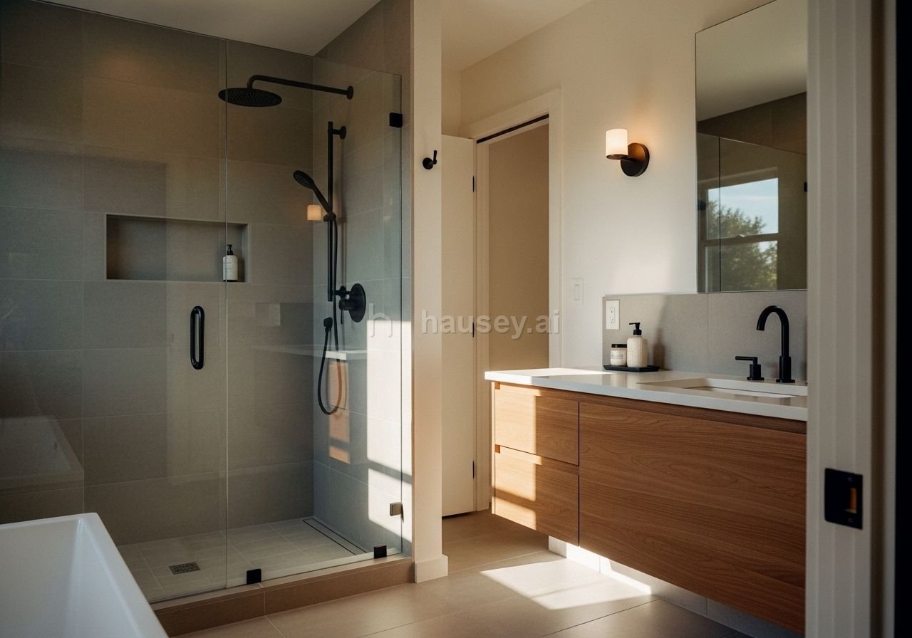 Guest walk-in shower