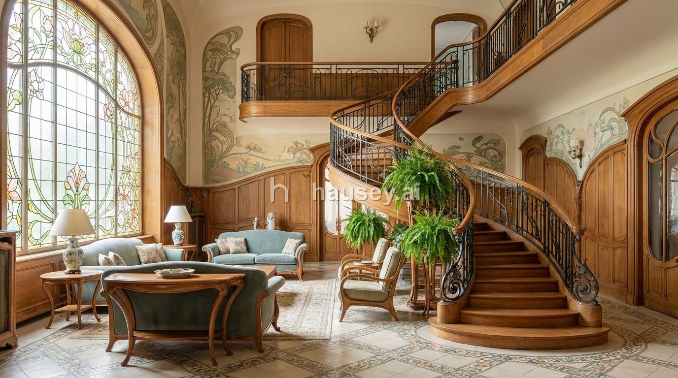 Art Nouveau design style — both