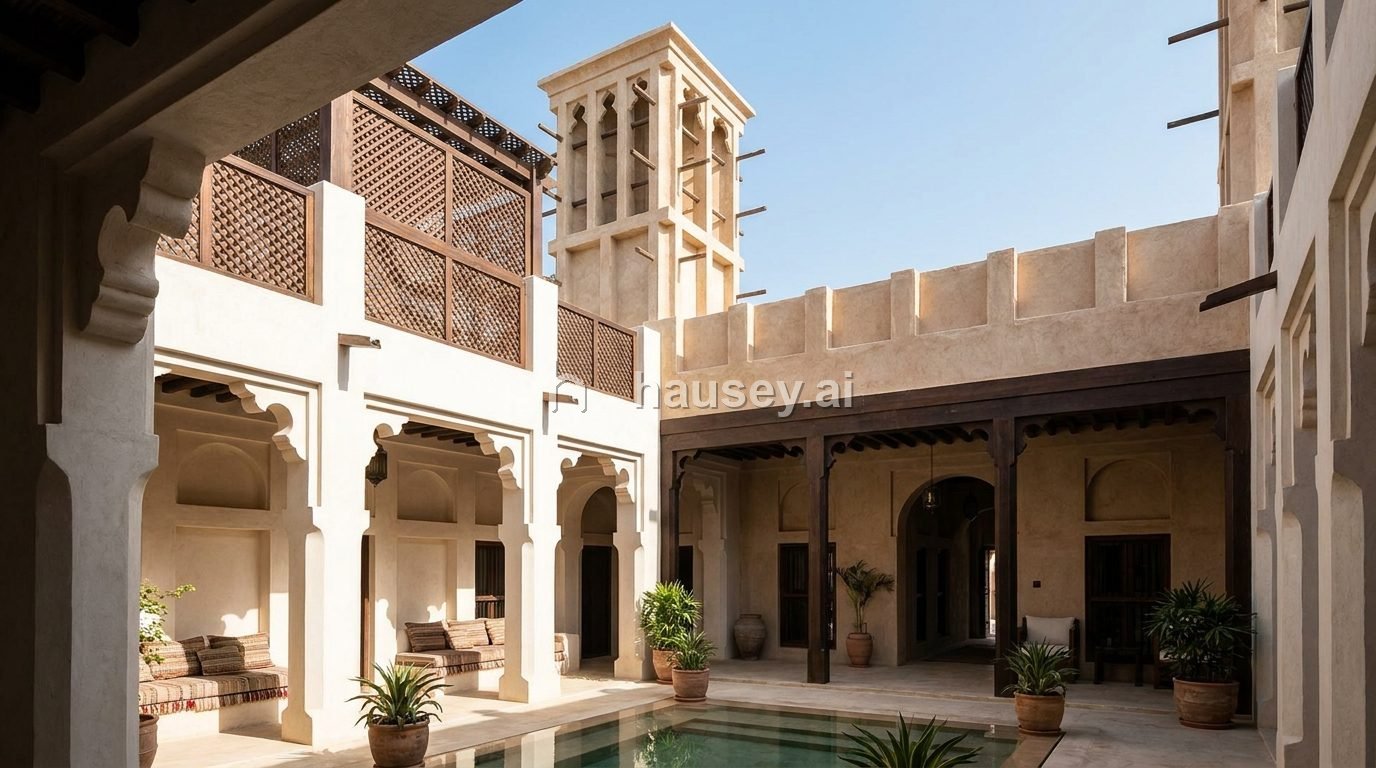 Gulf Wind-Tower House design style — both