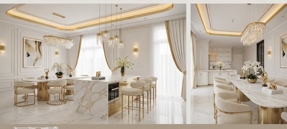 Kitchen · White & Gold